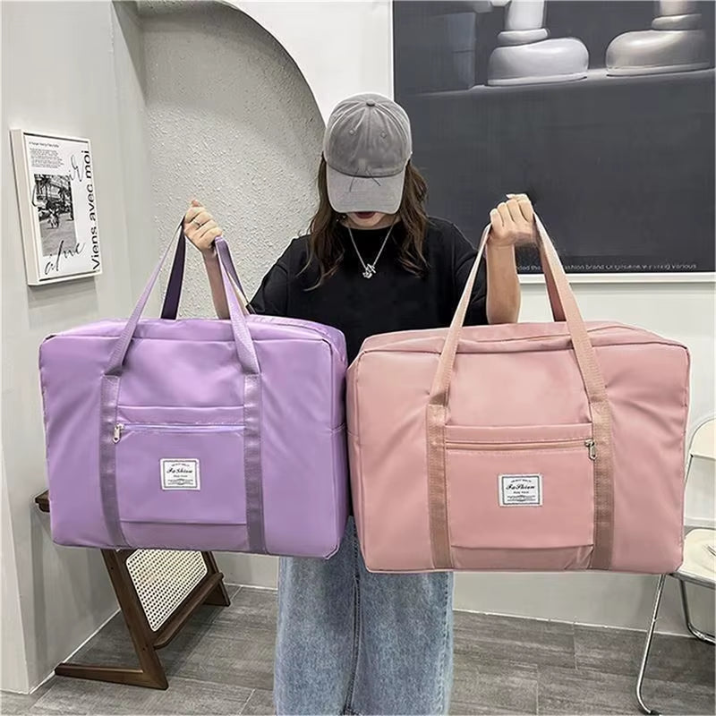 Large Capacity Folding Travel Bags Waterproof Luggage Tote Handbag Travel Duffle Bag Gym Yoga Storage Shoulder Bag for Women Men